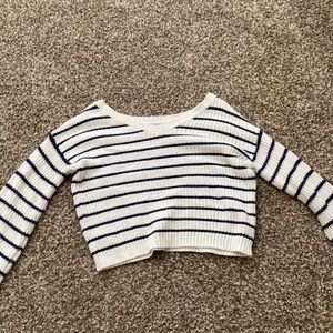 Black and white sweater for sizes/ages 14-16 from Crazy 8 with v-neck.